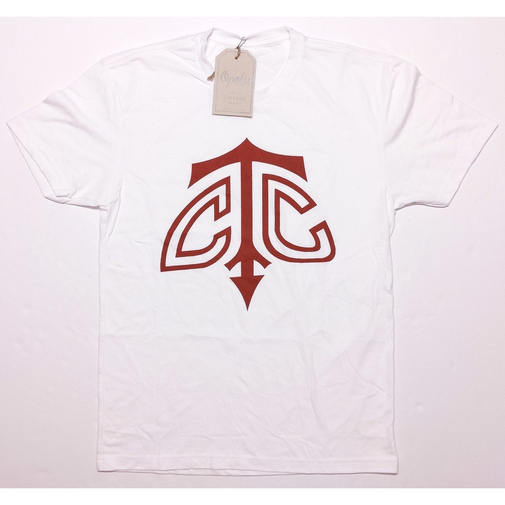 TULSA COUNTRY CLUB TCC Golf Opolis Clothing Co. T-Shirt White Red Small S ~ New